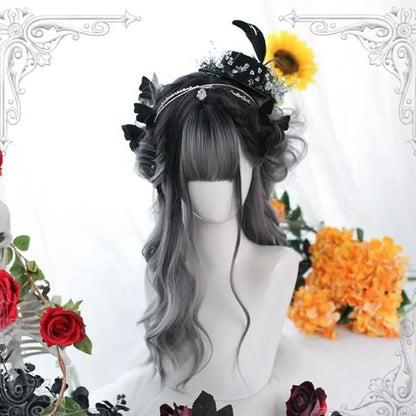 Gentle Lolita Silvery Gray Long Curls Hair EG15151 - Egirldoll