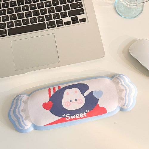 GG Cute White Rabbit Candy Mouse Pad ON581 - Hand rest