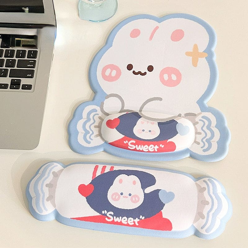 GG Cute White Rabbit Candy Mouse Pad ON581 - Mousepad