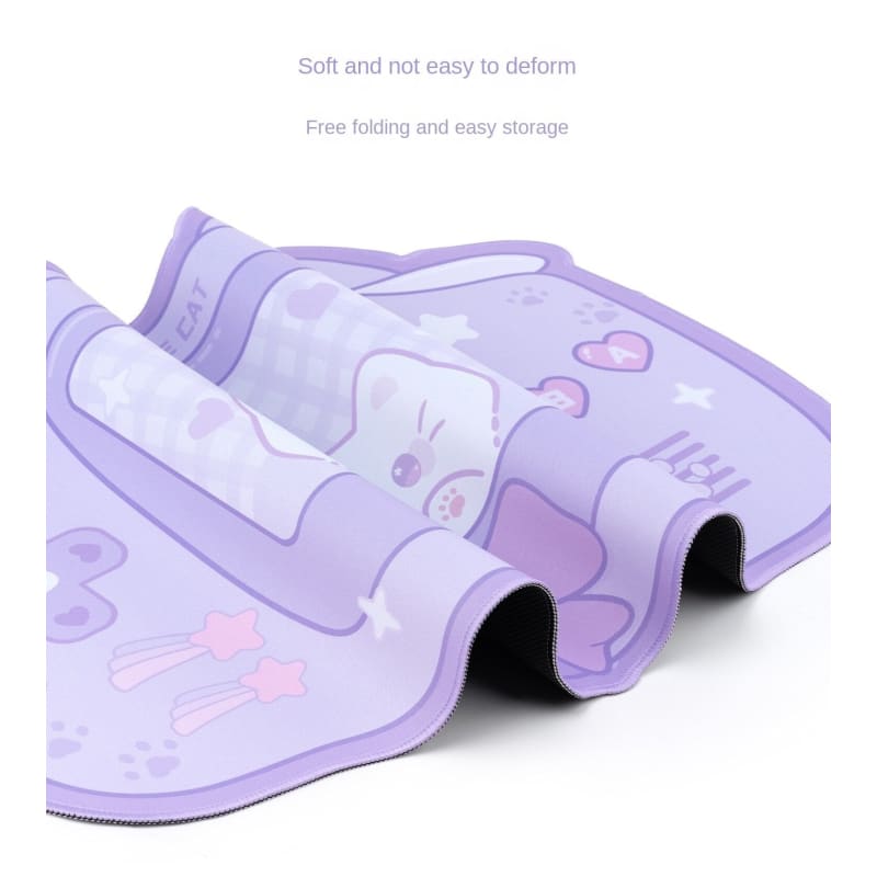 GG Kawaii Cute Game Cat Purple Mousepad ON495 - Mousepad