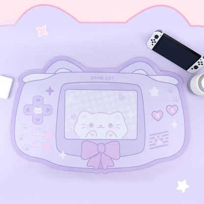 GG Kawaii Cute Game Cat Purple Mousepad ON495 - 750x475mm /