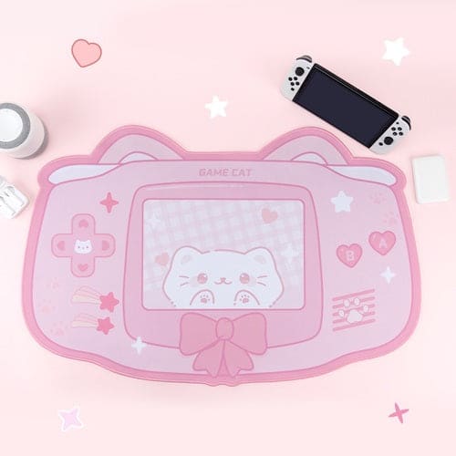 GG Kawaii Cute Game Cat Purple Mousepad ON495 - 750x475mm /