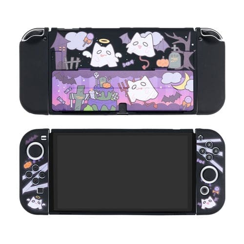 GG Kawaii Ghost Cats Nintendo Switch Oled Protective Skin ON521 - Egirldoll