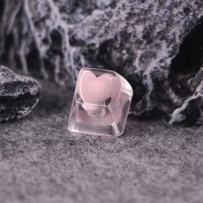 GG Love Heart Inside a Keycap ON683 - light pink