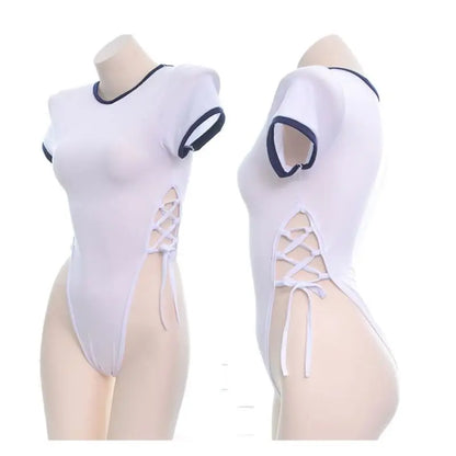 Gothic Anime Waifu Lace Up Cosplay Bodysuit EG14503 - Egirldoll