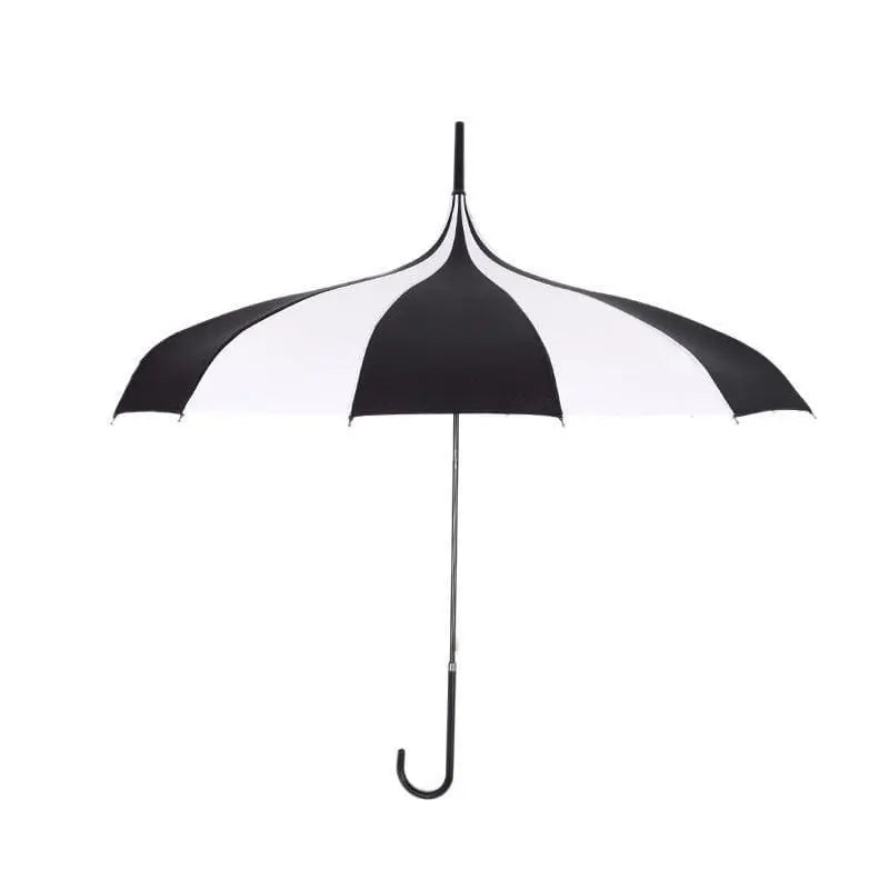 Gothic Black And White Pagoda Windproof Umbrella EG0051 - Egirldoll