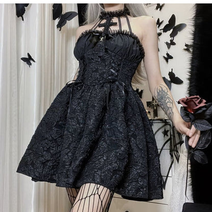 Gothic Black Cross Dress ON83 - Egirldoll