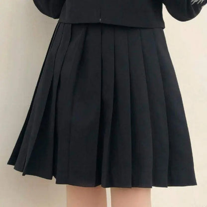 Gothic Black Embroidered JK School Uniform Suit EG15146 - Egirldoll