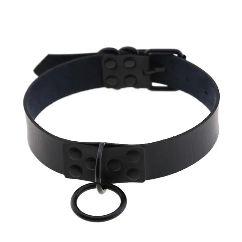 Gothic Black O-Ring Choker Necklace (Available in 16 Colors) EG0056 - Egirldoll