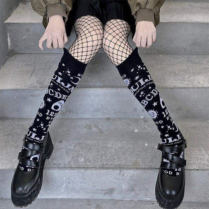 Gothic Black Punk Stockings EG16663 - Egirldoll