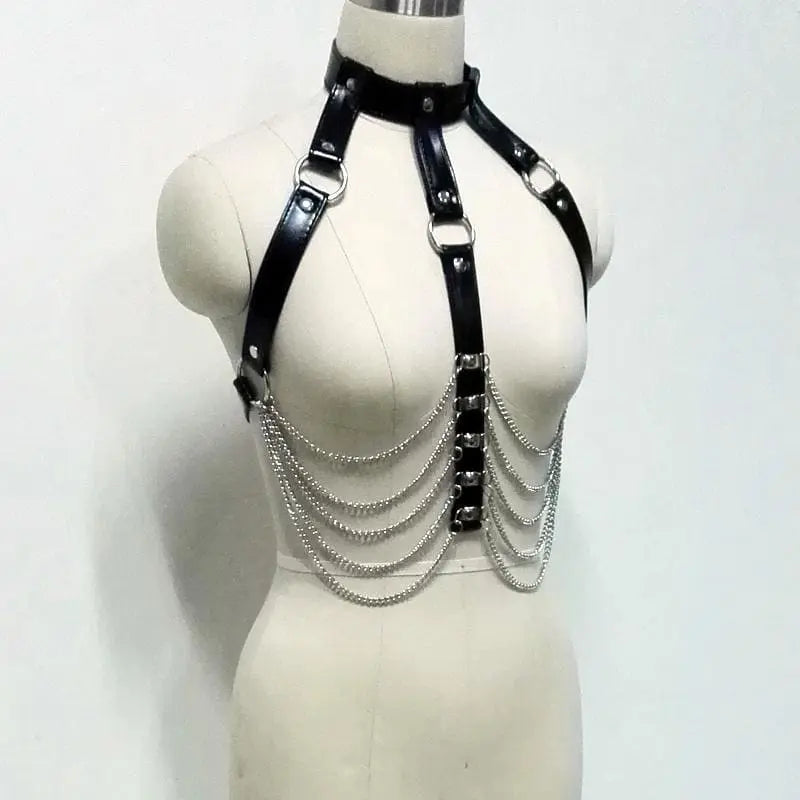 Gothic Body Chain Choker Harness Belt Set EG0067 - Egirldoll