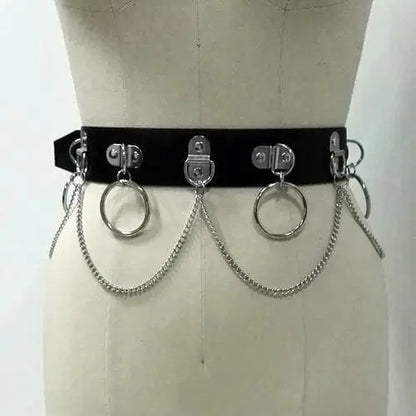 Gothic Body Chain Choker Harness Belt Set EG0067 - Egirldoll