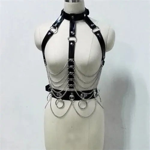 Gothic Body Chain Choker Harness Belt Set EG0067 - Egirldoll