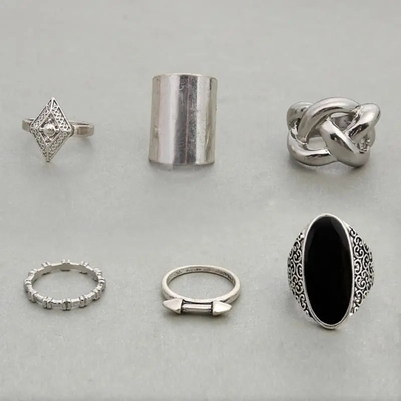 Gothic Bohemian 5 pcs Ring Set EG0071 - Egirldoll