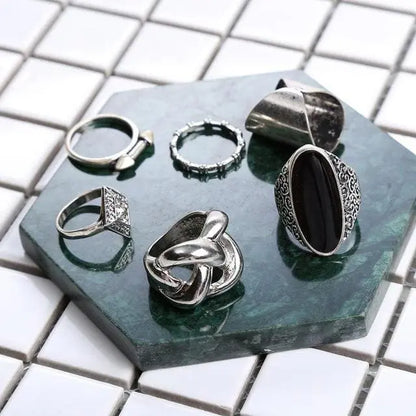 Gothic Bohemian 5 pcs Ring Set EG0071 - Egirldoll