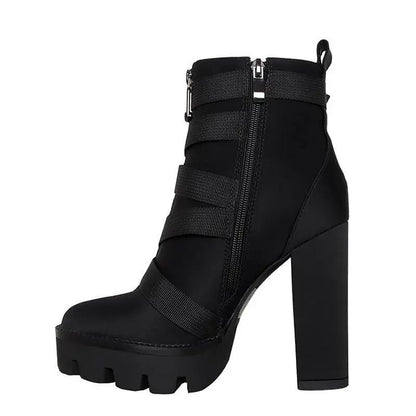 Gothic Buckle Straps Platform Boots EG0084 - Egirldoll