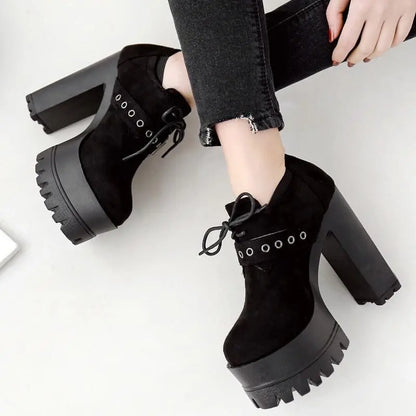 Gothic Buckle Straps Platform Pumps Shoes EG0085 - Egirldoll