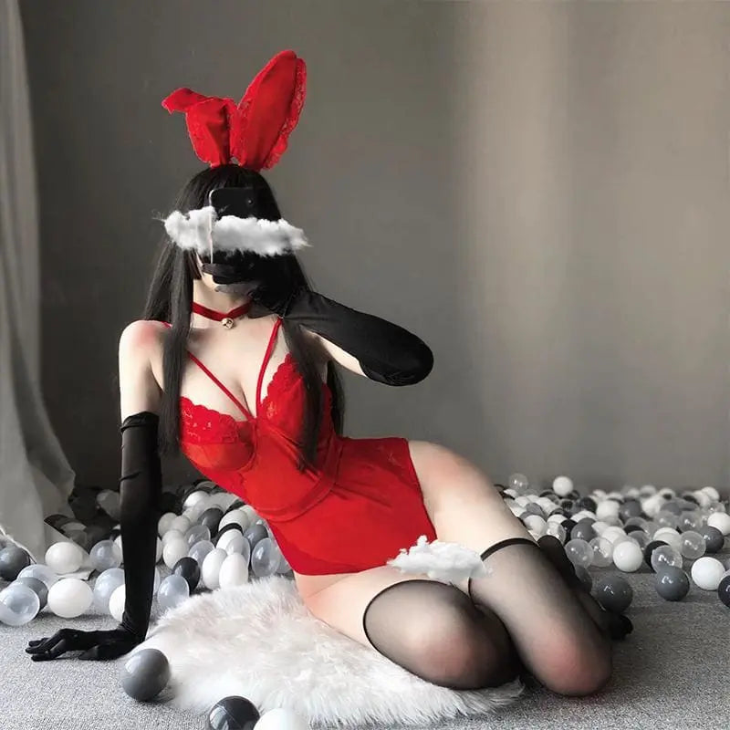 Gothic Bunny Girl Lingerie Set (Available in 3 colors) EG248 - Egirldoll