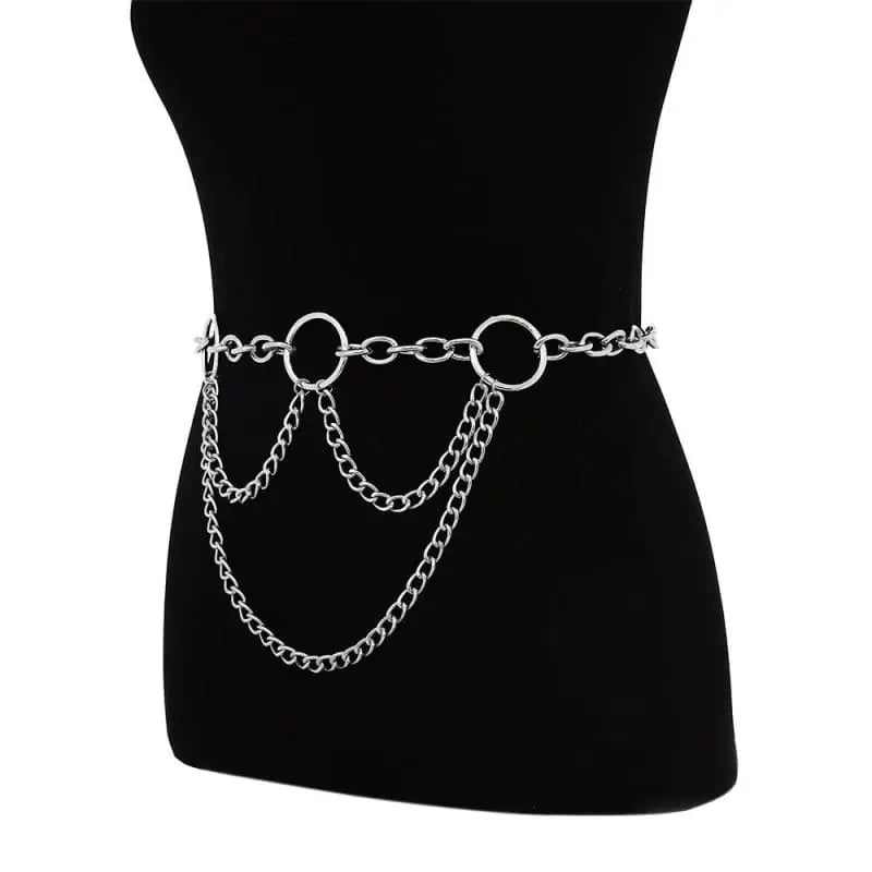 Gothic Chain O-Ring Waist Belt EG316 - Egirldoll