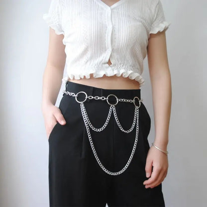 Gothic Chain O-Ring Waist Belt EG316 - Egirldoll