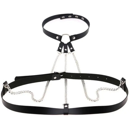 Gothic Choker Chain Waist Harness EG0114 - Egirldoll