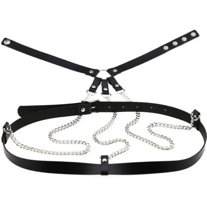 Gothic Choker Chain Waist Harness EG0114 - Egirldoll