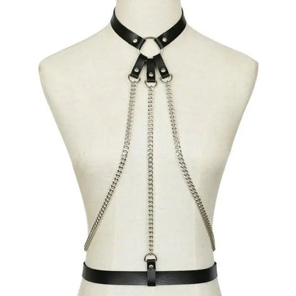 Gothic Choker Chain Waist Harness EG0114 - Egirldoll