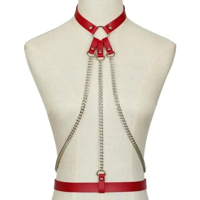 Gothic Choker Chain Waist Harness EG0114 - Egirldoll