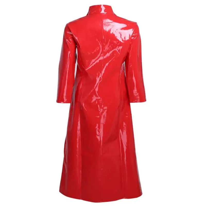 Gothic Clubwear PVC Leather Long Coat EG0123 - Egirldoll