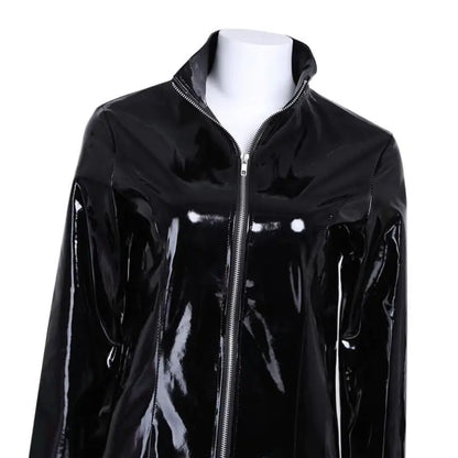 Gothic Clubwear PVC Leather Long Coat EG0123 - Egirldoll