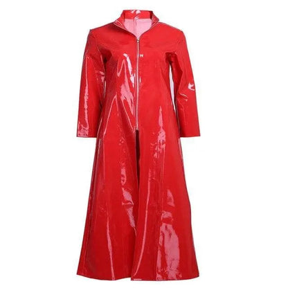 Gothic Clubwear PVC Leather Long Coat EG0123 - Egirldoll