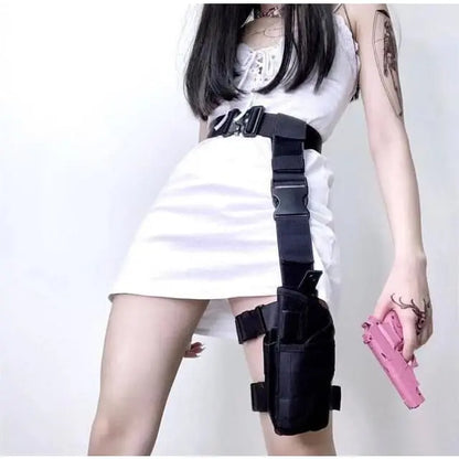 Gothic Cyberpunk Adjustable Belt and Leg Bag EG0141 - Egirldoll