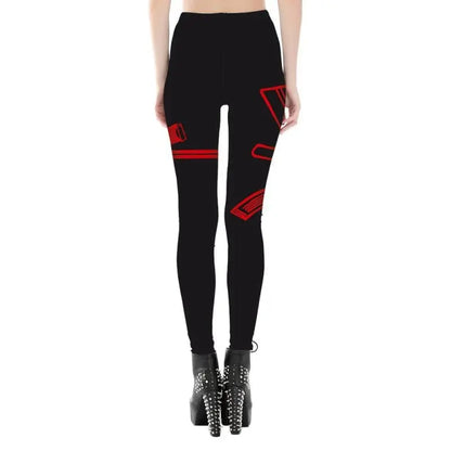 Gothic Cyberpunk Machine Gun Print Leggings EG0149 - Egirldoll