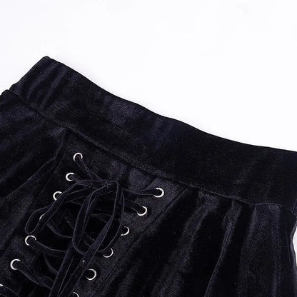 Gothic Elegant Lace Up Mini Skirt EG0180 - Egirldoll