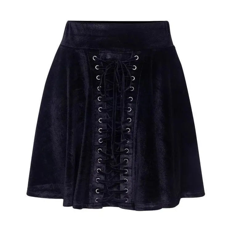 Gothic Elegant Lace Up Mini Skirt EG0180 - Egirldoll