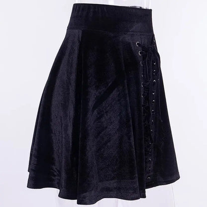 Gothic Elegant Lace Up Mini Skirt EG0180 - Egirldoll