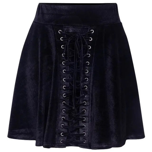 Gothic Elegant Lace Up Mini Skirt EG0180 - Egirldoll