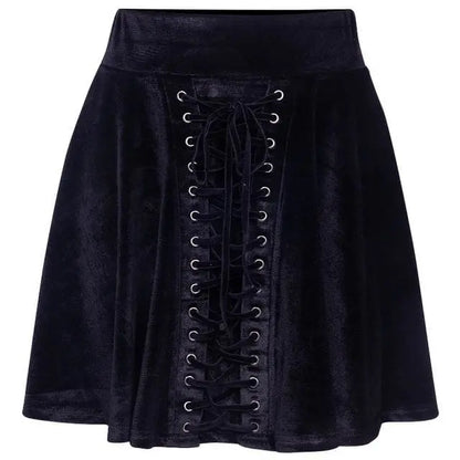 Gothic Elegant Lace Up Mini Skirt EG0180 - Egirldoll