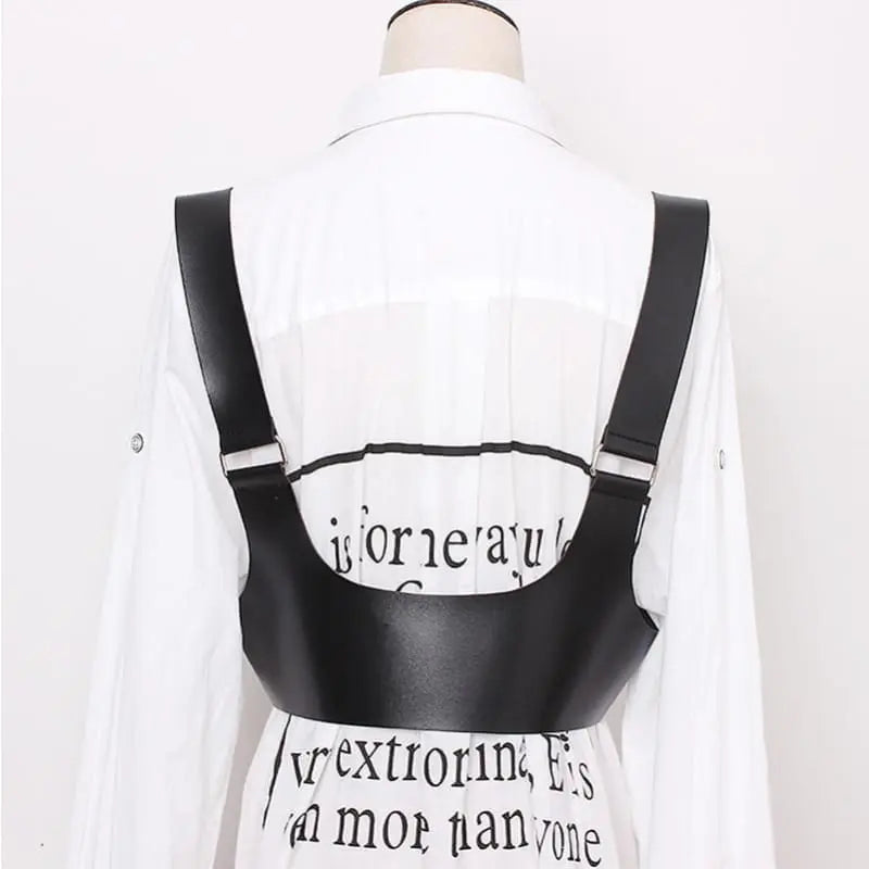 Gothic Faux Leather Triple Buckles Harness EG261 - Egirldoll