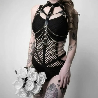 Gothic Fishnet Bodysuit (Available in size XS to 5XL) EG483 - Egirldoll