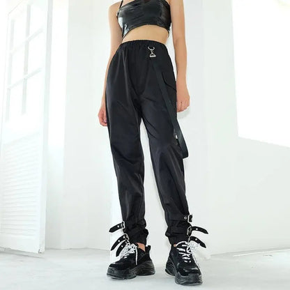 Gothic Grunge Buckle Strap Pants EG196 - Egirldoll