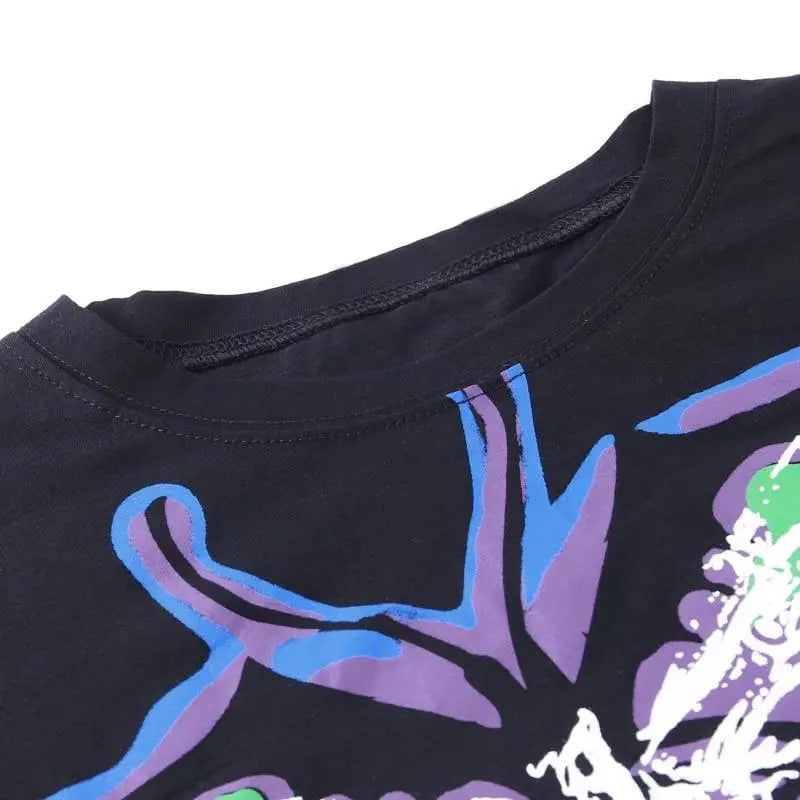 Gothic Grunge Butterfly Print Oversized Shirt Top EG362 - Egirldoll
