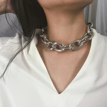 Gothic Grunge Chain Choker Necklace EG015 - Egirldoll