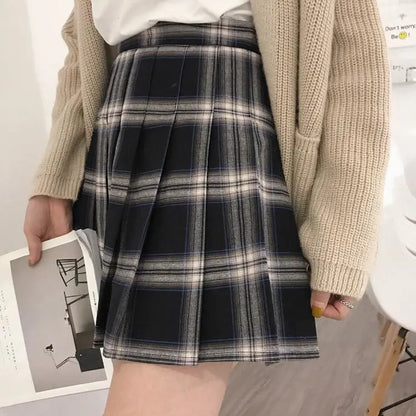 Gothic Grunge Harajuku Pleated Plaid Skirt (S to 5XL) EG0303 - Egirldoll