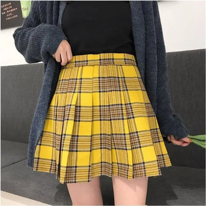 Gothic Grunge Harajuku Pleated Plaid Skirt (S to 5XL) EG0303 - Egirldoll