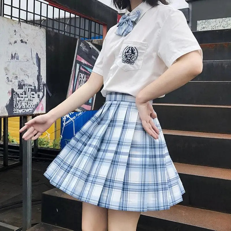 Gothic Grunge Harajuku Schoolgirl High Waist Plaid Mini Skirt (Available in 4 colors) EG022 - Egirldoll