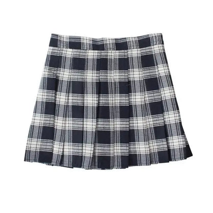 Gothic Grunge Harajuku Schoolgirl Pleated Plaid Skirt EG348 - Egirldoll