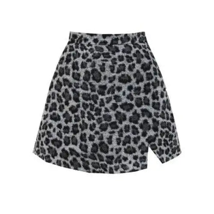 Gothic Grunge Leopard Print Mini Skirt (Available in M to 4XL) EG0316 - Egirldoll