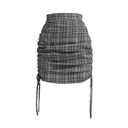 Gothic Grunge Plaid Bodycon Mini Skirt EG0330 - Egirldoll