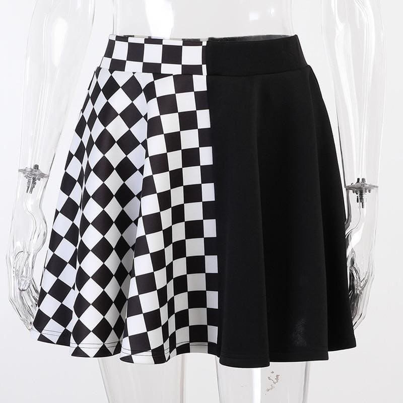 Gothic Grunge Plaid Mini Skirts EG17251 - Egirldoll